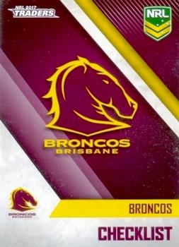 2017 ESP Traders #1 Broncos Checklist Front